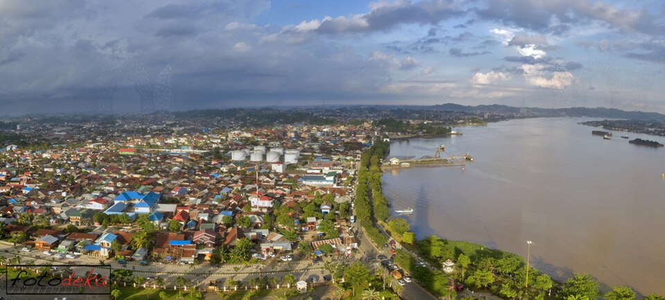 Pemandangan panorama Kota Samarinda dari ketinggian